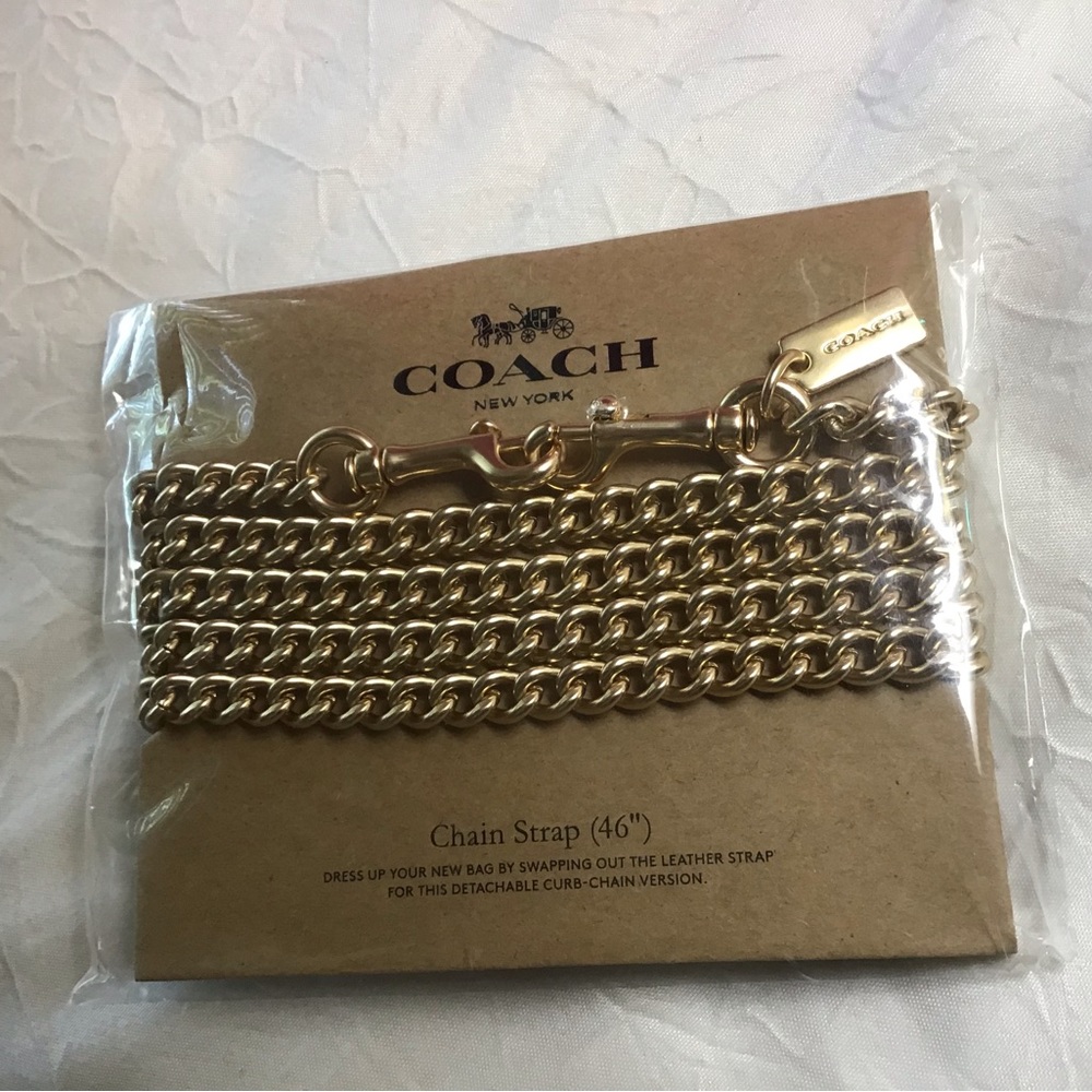 COACH Replacement GOLD Chain Detachable Crossbody. NWT this Lot is stock out.